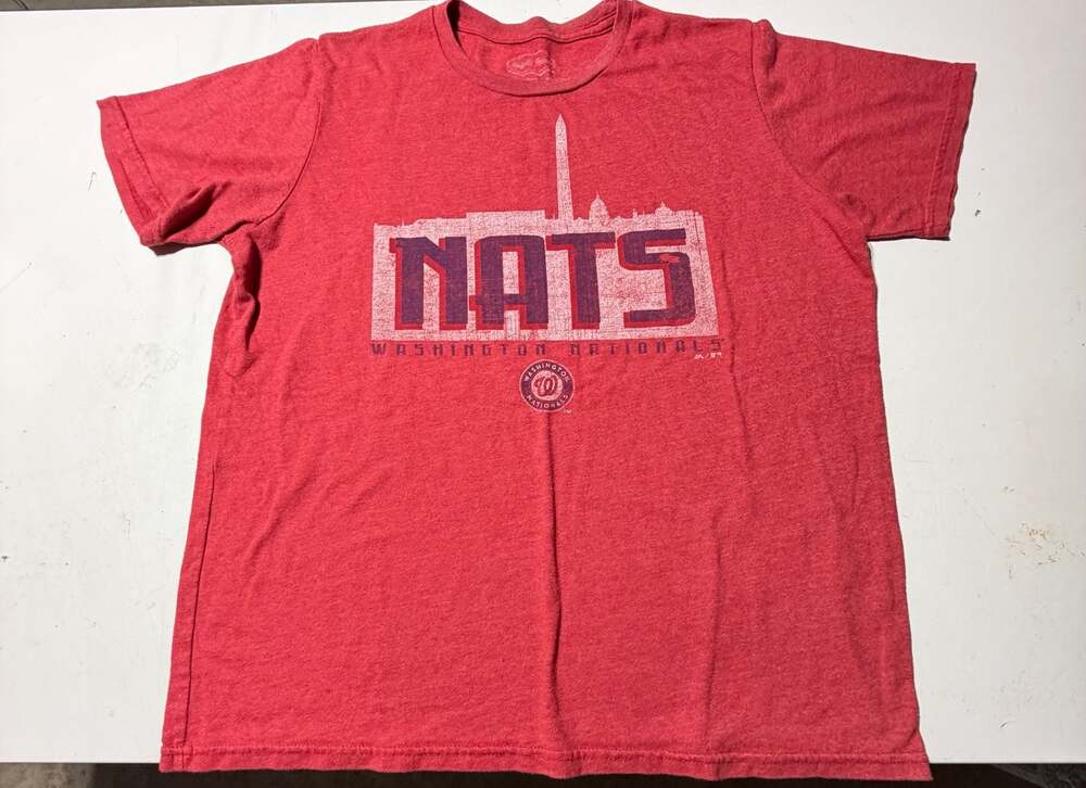 Majestic Threads Washington Nationals 'NATS' Skyline Tri-Blend T-Shirt